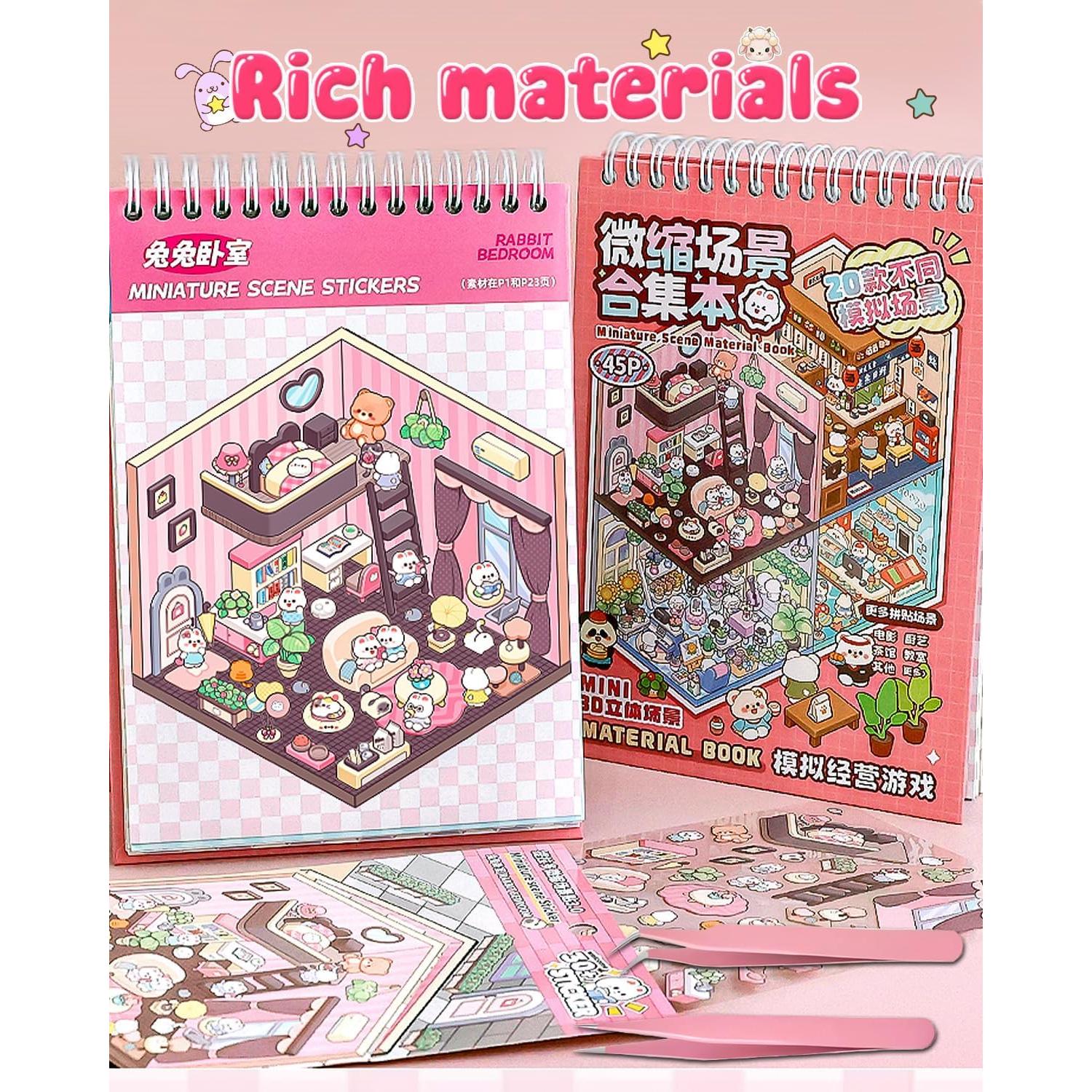 Libro de Escenas con Stickers 3D THOSEFUN - 20 Sets Creativos