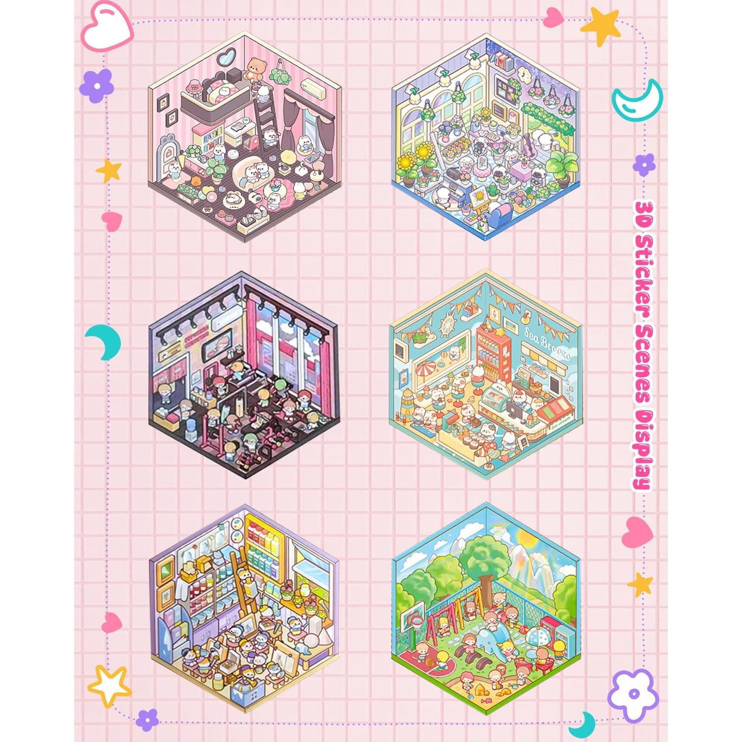 Libro de Escenas con Stickers 3D THOSEFUN - 20 Sets Creativos