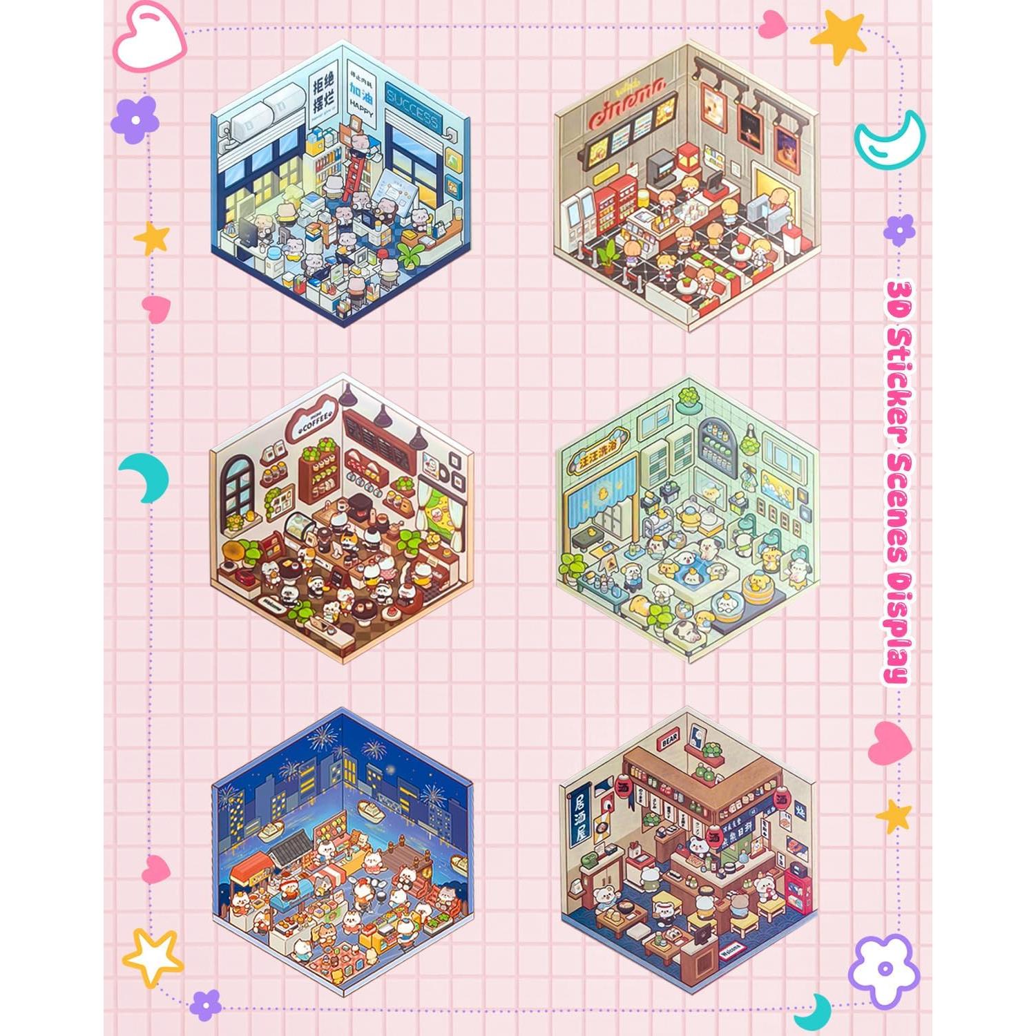 Libro de Escenas con Stickers 3D THOSEFUN - 20 Sets Creativos