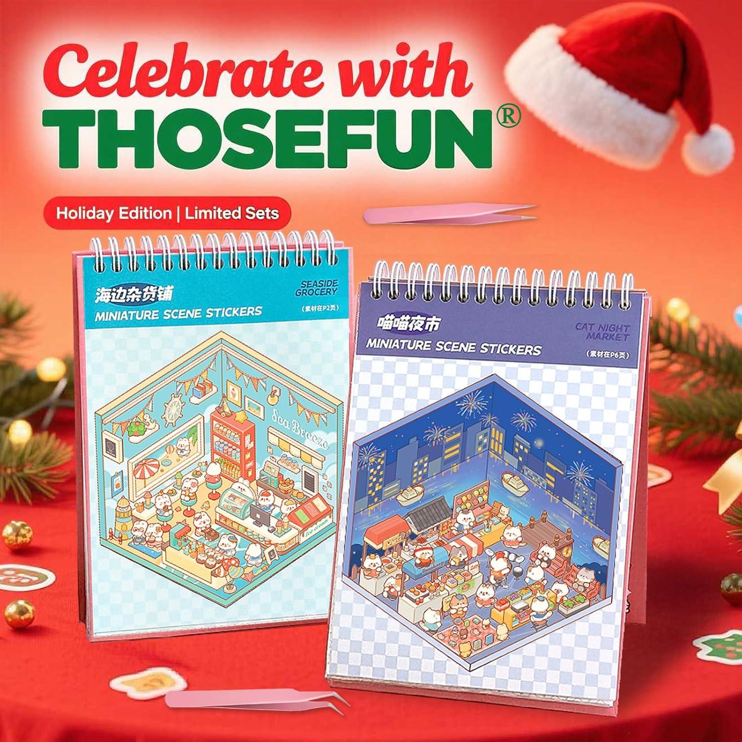 Libro de Escenas con Stickers 3D THOSEFUN - 20 Sets Creativos