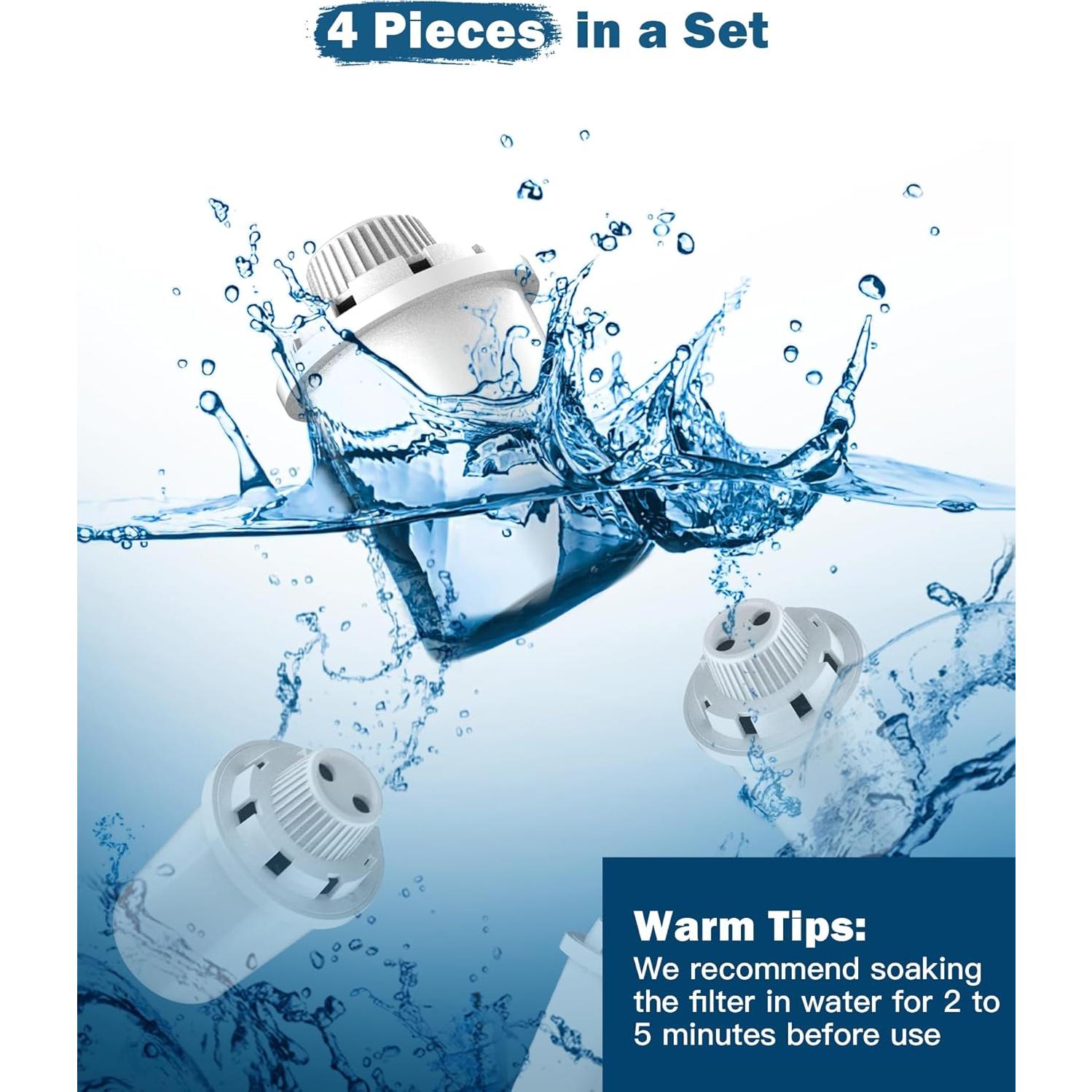 Filtros de Reemplazo PETNF para Fuente de Agua 4 Paquetes