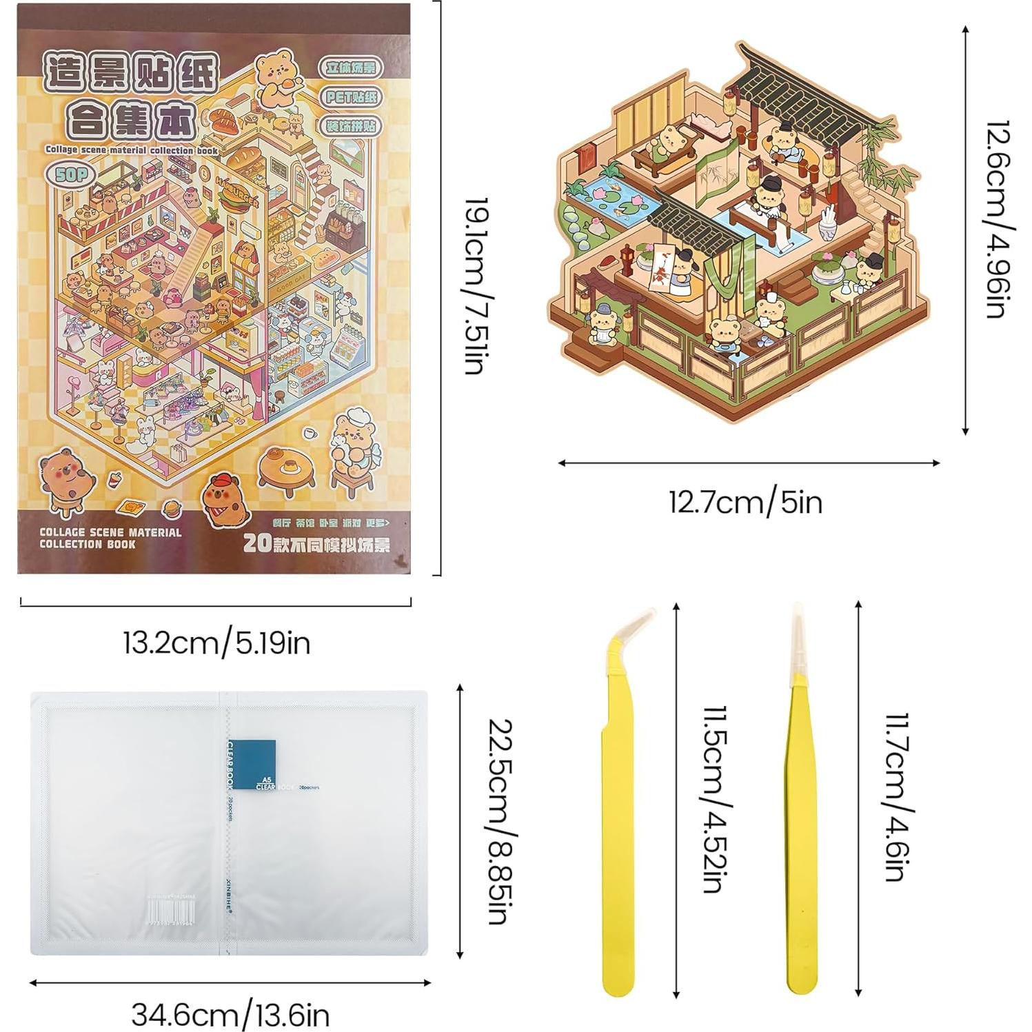 Set de Stickers 3D para Crear Escenas - BESTOCEAN - 20 Diseños