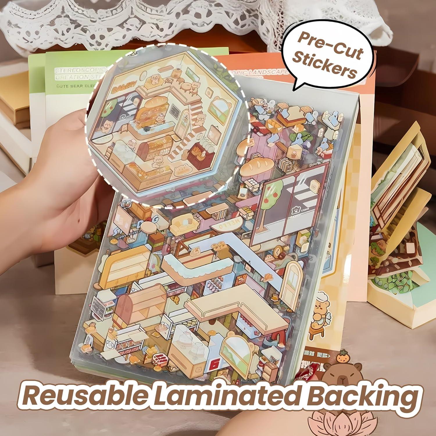 Set de Stickers 3D para Crear Escenas - BESTOCEAN - 20 Diseños