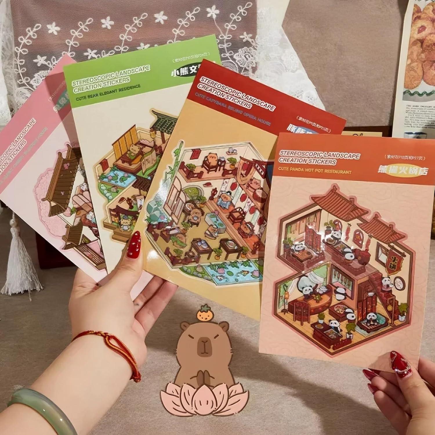 Set de Stickers 3D para Crear Escenas - BESTOCEAN - 20 Diseños