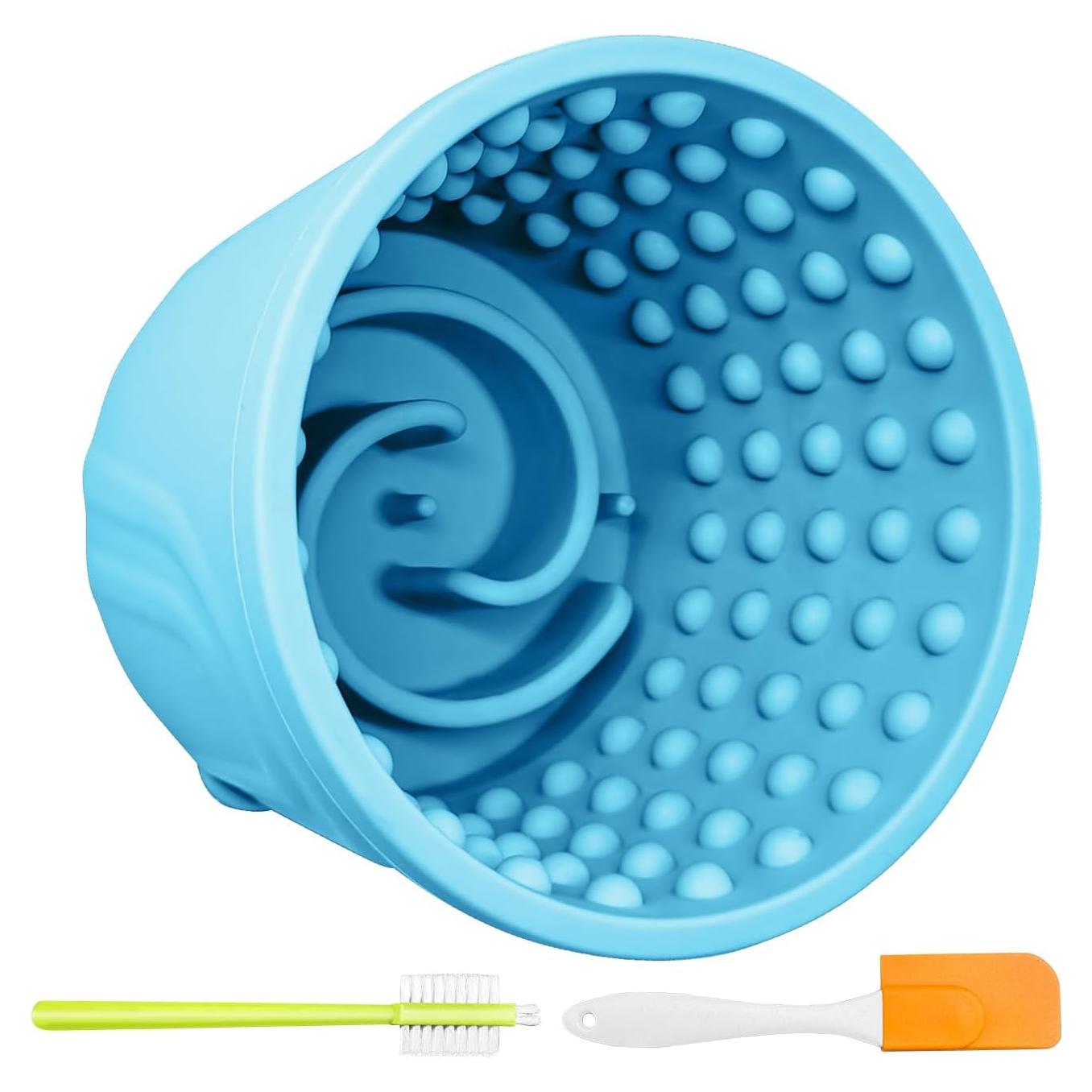 Tazón Antideslizante para Perros Loyala, Comer Lento Azul