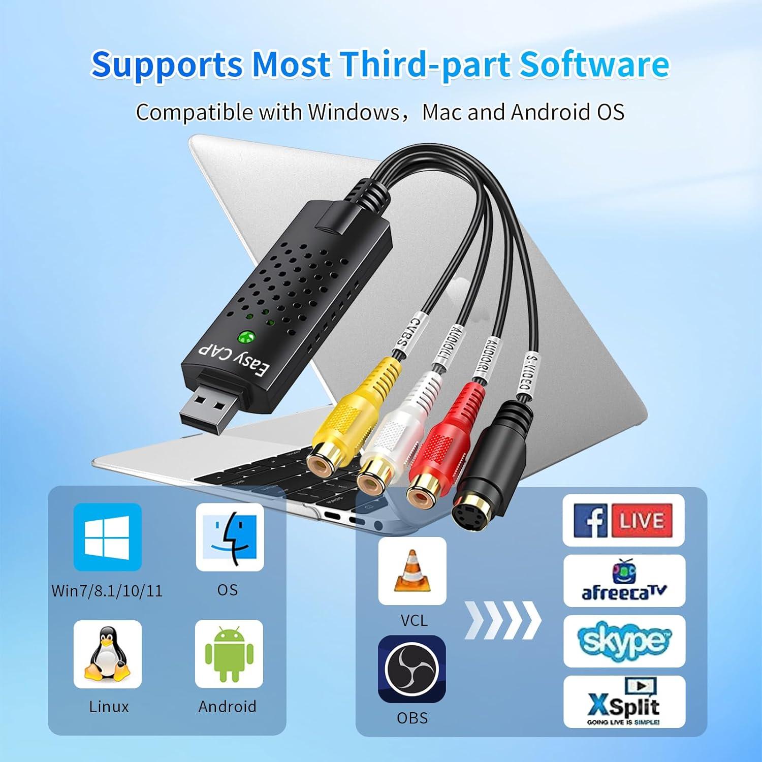 Tarjeta de Captura de Video USB 2.0 LBSC - RCA a Digital 720p