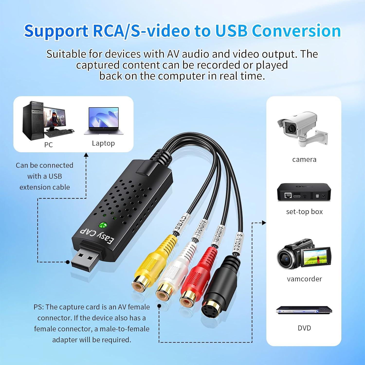 Tarjeta de Captura de Video USB 2.0 LBSC - RCA a Digital 720p