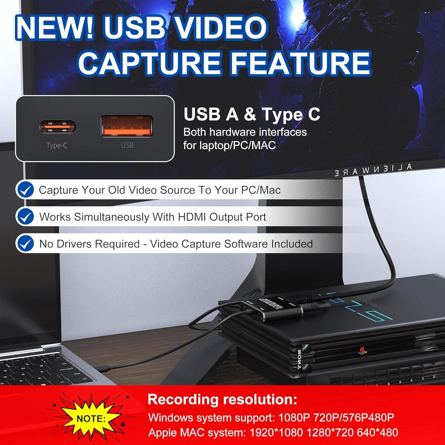 Convertidor RCA a HDMI Rytaki Pro - Digitaliza VHS a 1080p