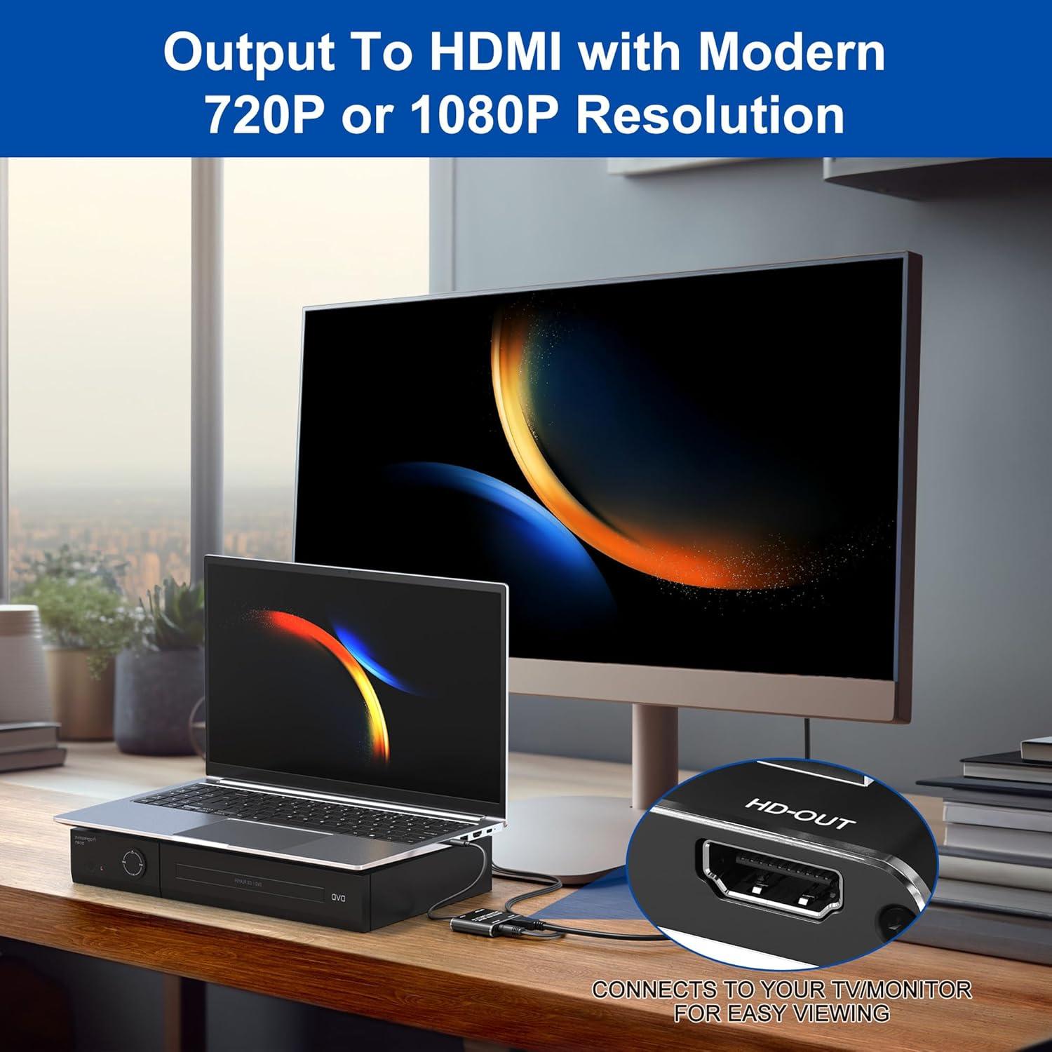 Convertidor RCA a HDMI Rytaki Pro - Digitaliza VHS a 1080p