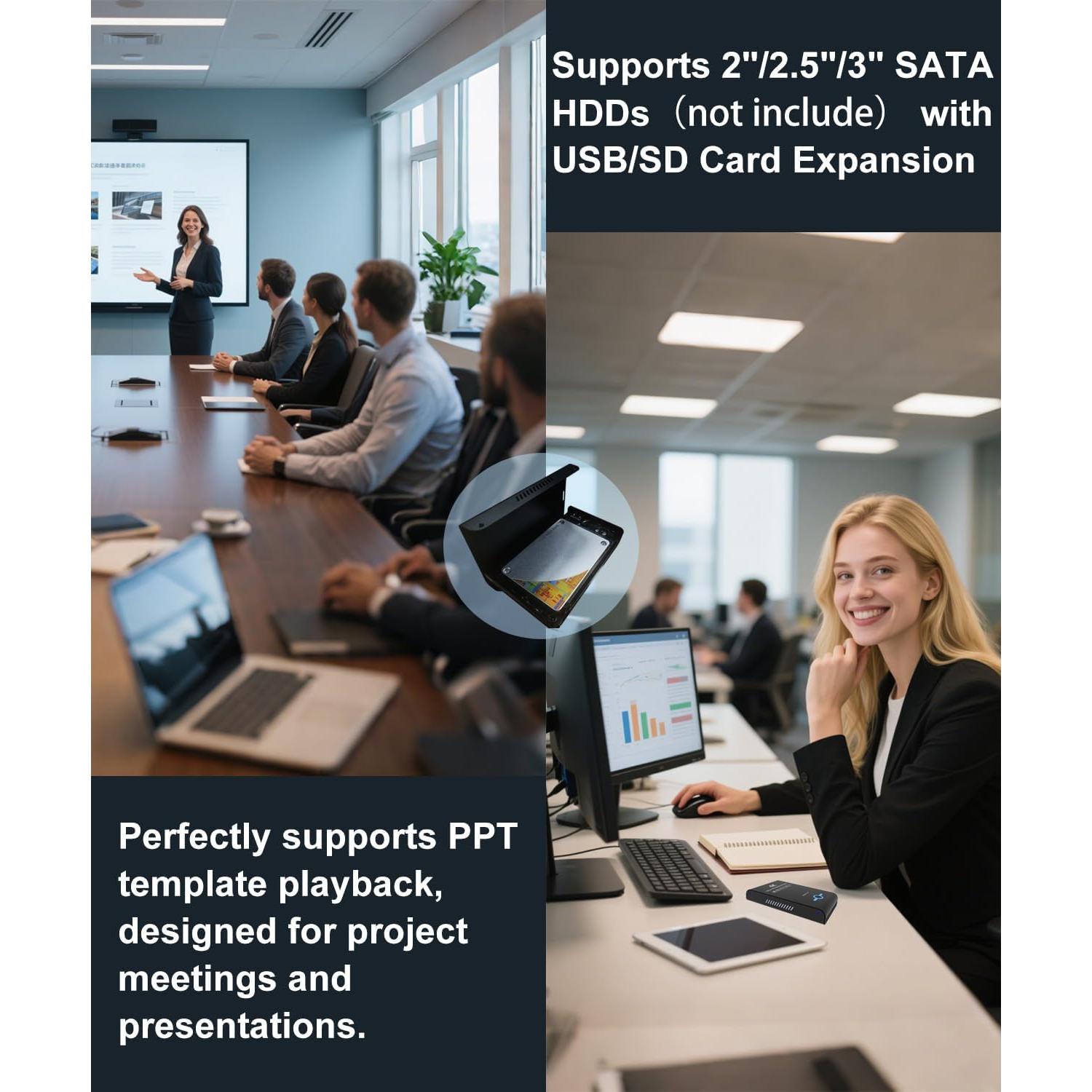 Reproductor de medios 4K Ultra HD JLZNLC A5 - HDMI, USB, SD