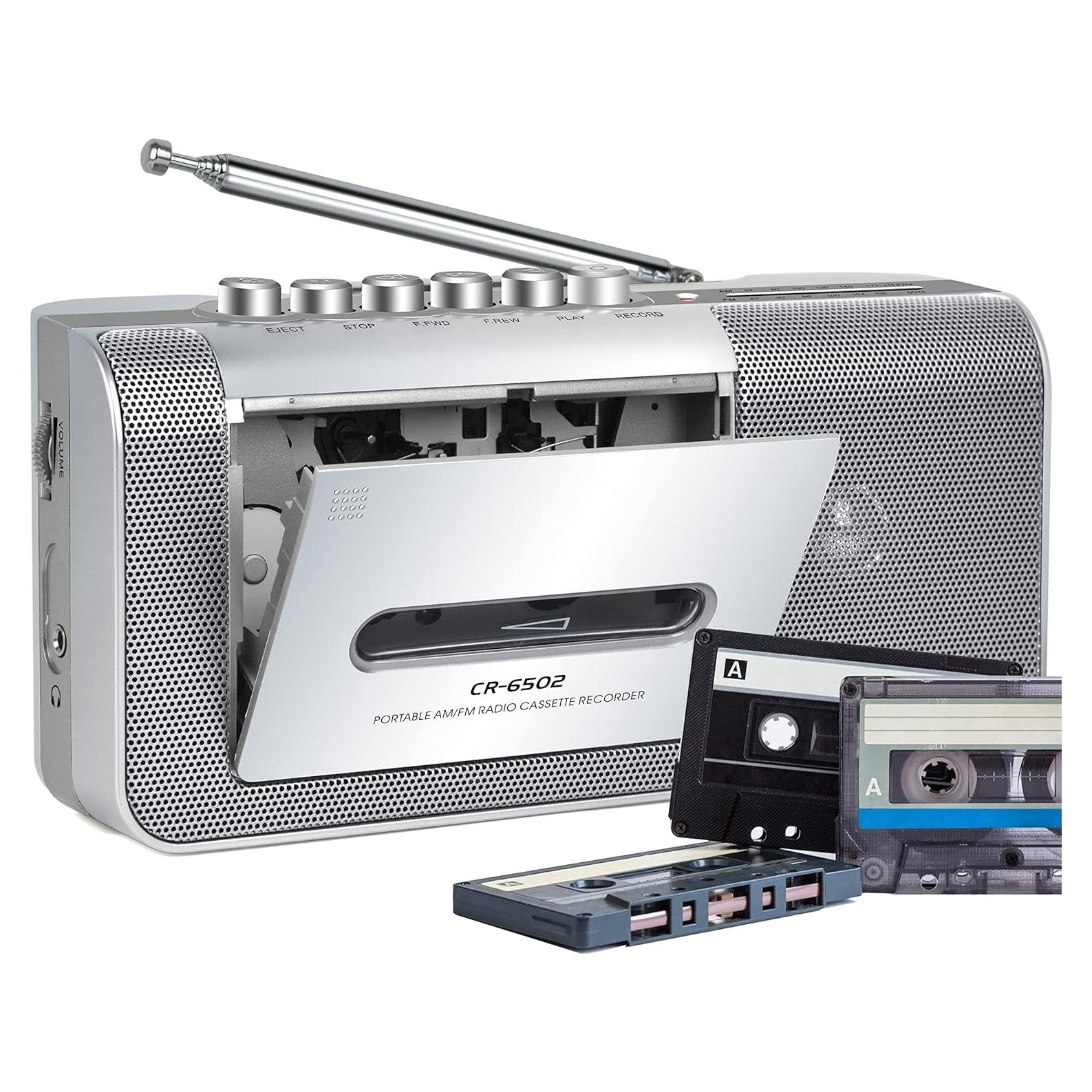 Grabadora de Cinta Portátil Dingmi 6502 con AM/FM y Altavoz