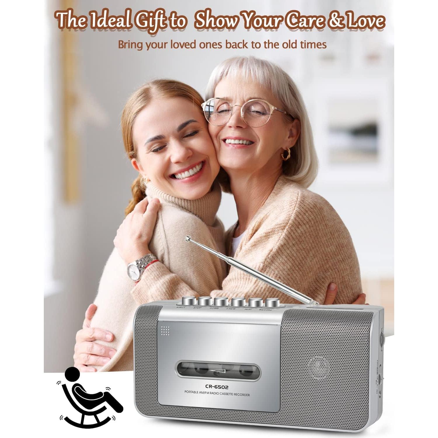 Grabadora de Cinta Portátil Dingmi 6502 con AM/FM y Altavoz