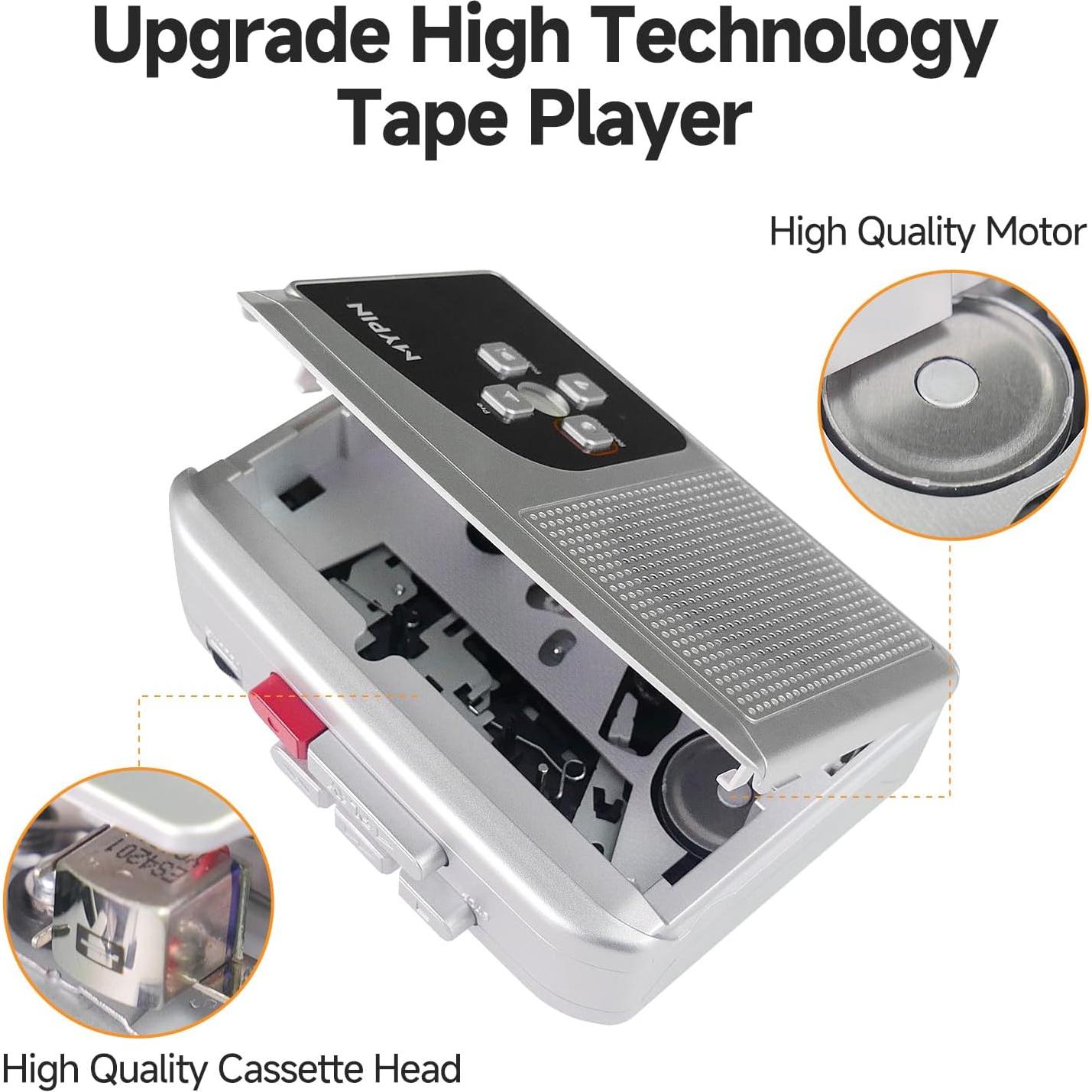 Grabadora de Cinta Estéreo Portátil MYPIN, Convierte a MP3