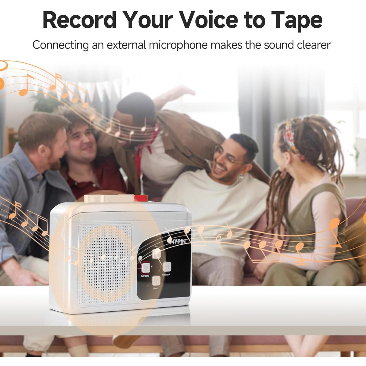 Grabadora de Cinta Estéreo Portátil MYPIN, Convierte a MP3