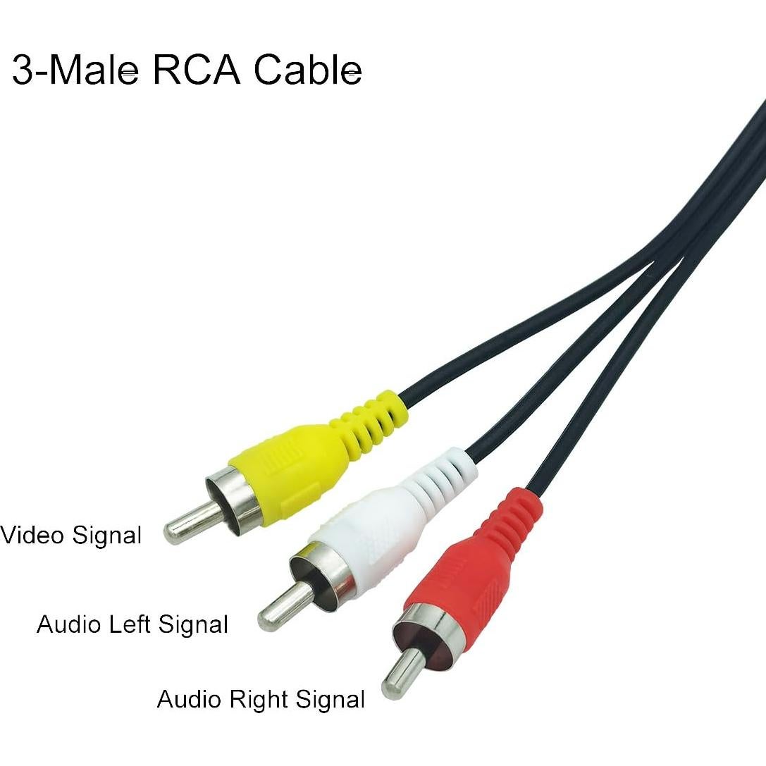 Cable AV RCA 1.83 m ZH 3-RCA macho a macho para TV y consolas