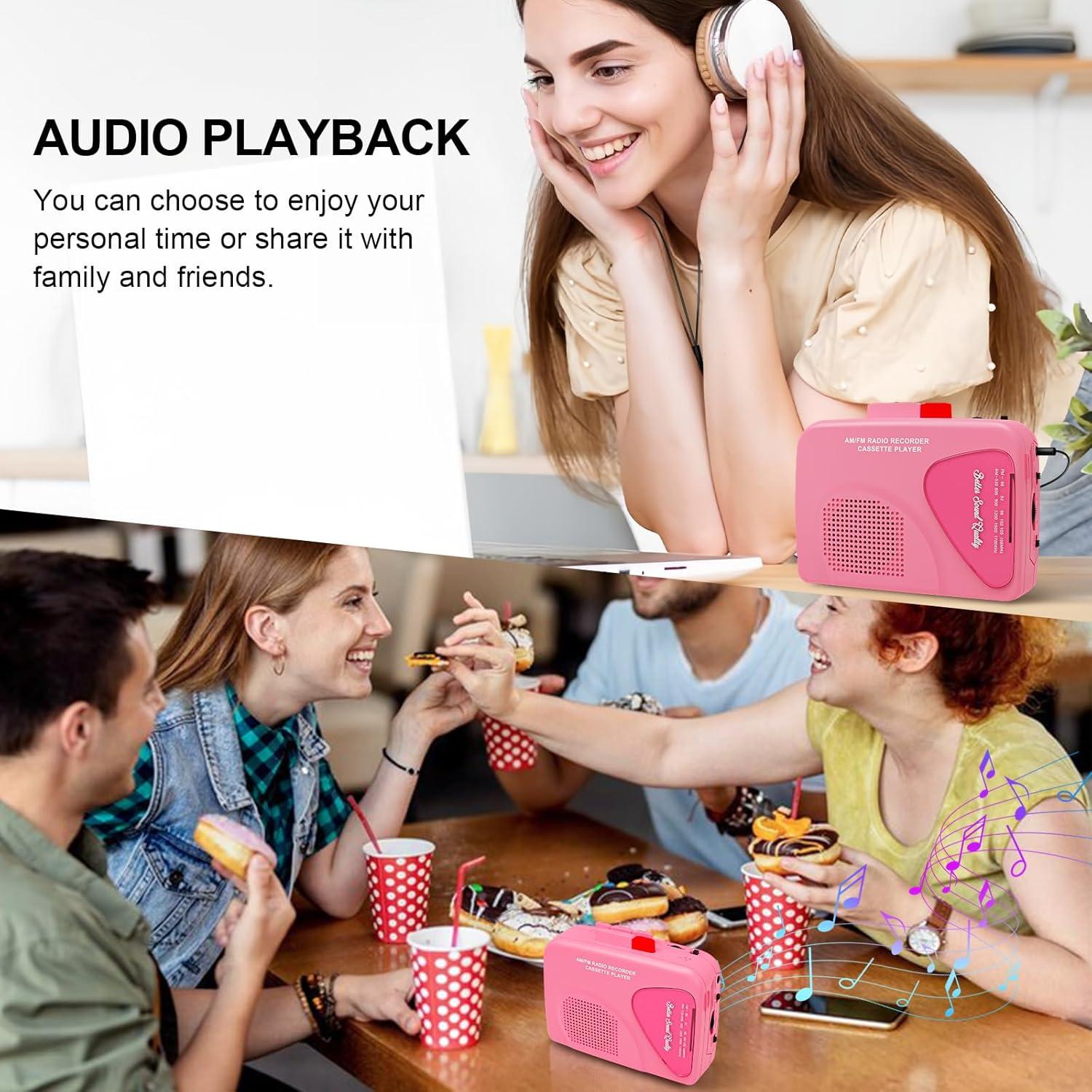 Reproductor de Cassettes Portátil Mersoco T201-2 con Radio AM/FM