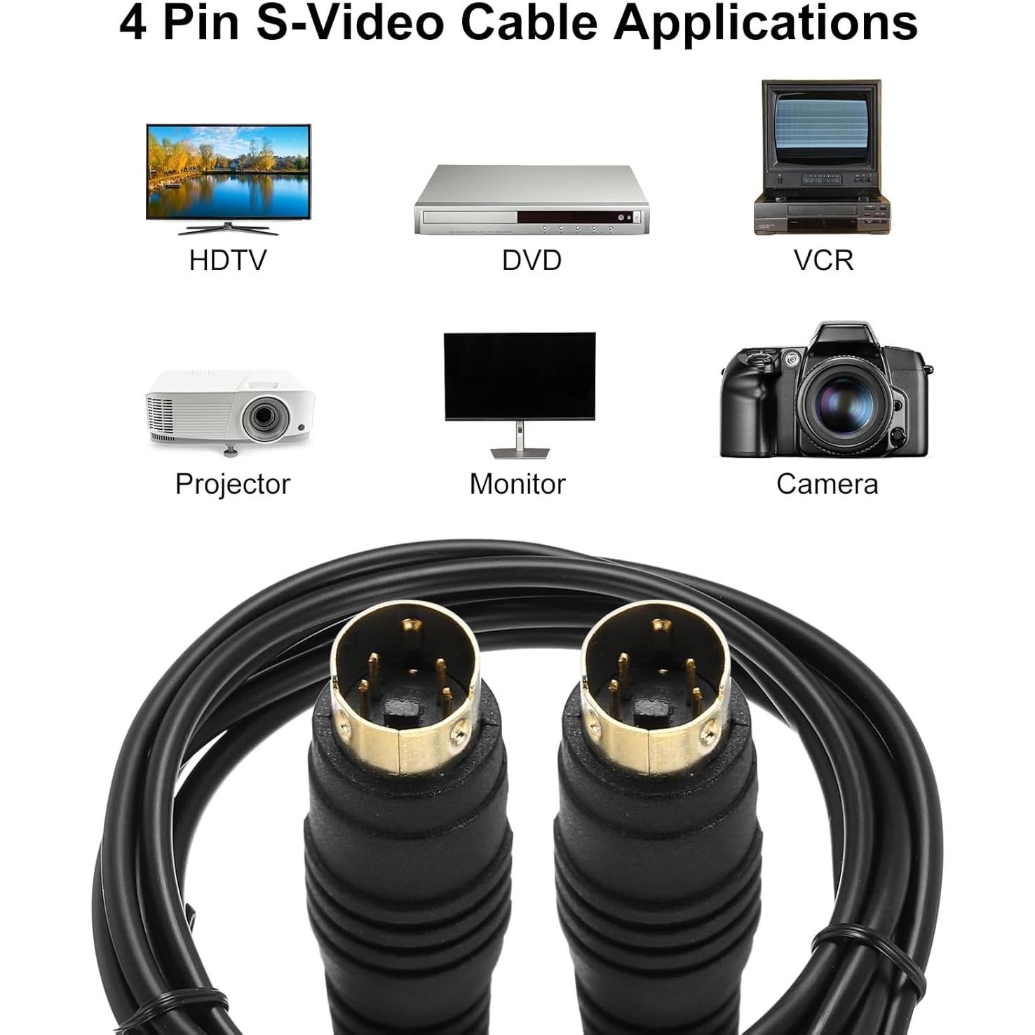 Cable S-Video MECCANIXITY 1.8m Macho a Macho 4 Pines