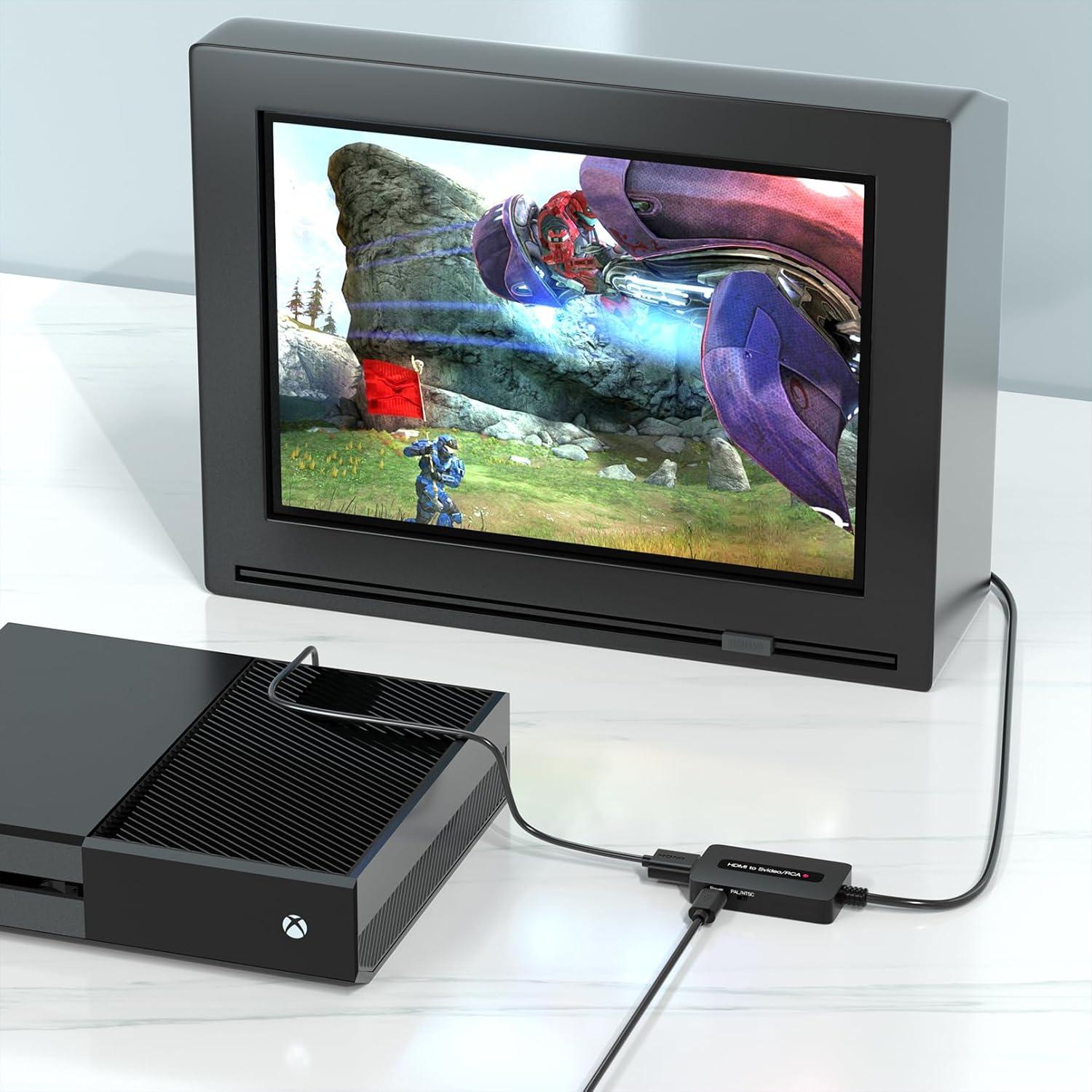 Convertidor HDMI a S-Video RCA 1080P TIXILINBI - Incluye cables