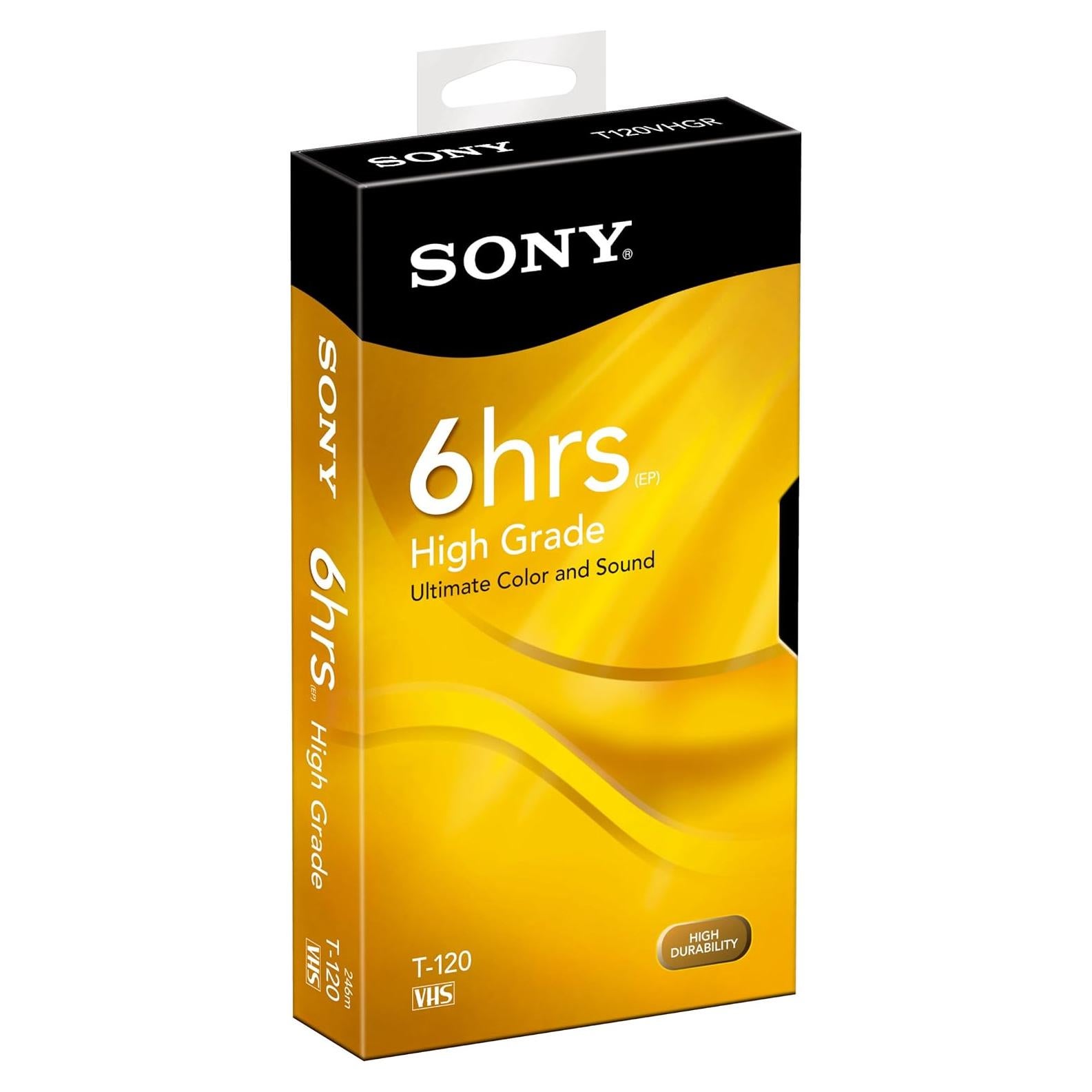 Cinta de Video VHS Sony T120VHGL/H 120 Minutos Alta Calidad