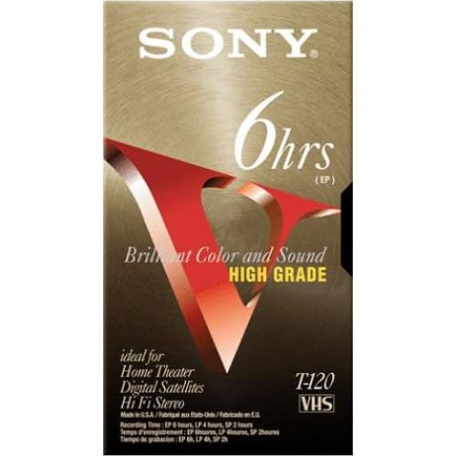 Cinta de Video VHS Sony T120VHGL/H 120 Minutos Alta Calidad