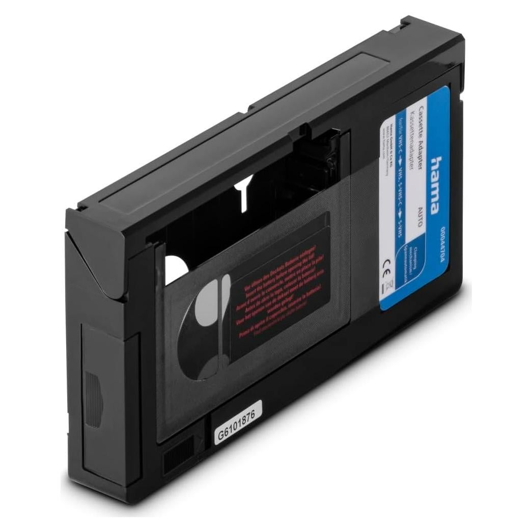 Adaptador de casete Hama VHS-C a VHS motorizado 6 mm Negro