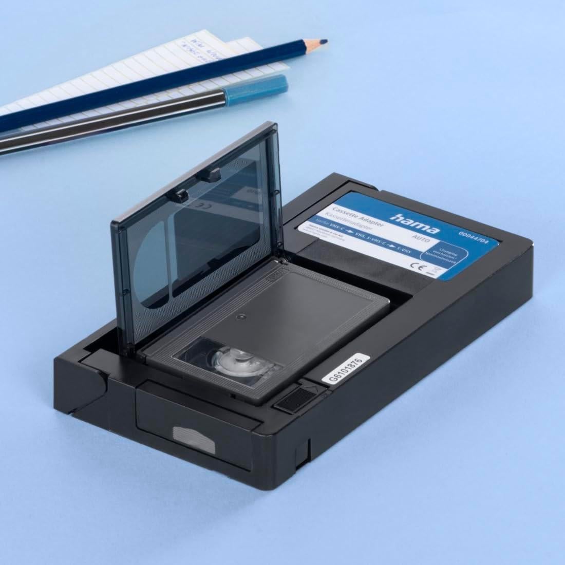 Adaptador de casete Hama VHS-C a VHS motorizado 6 mm Negro