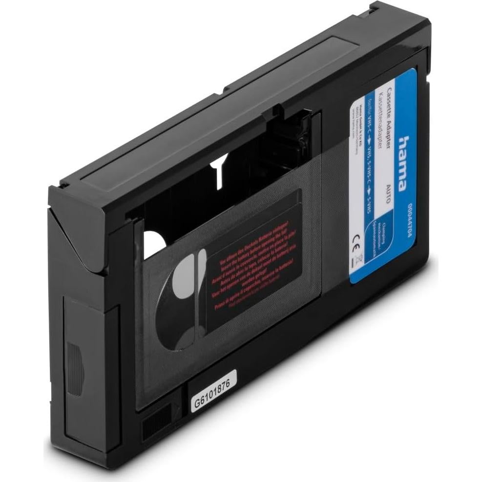 Adaptador de casete Hama VHS-C a VHS motorizado 6 mm Negro