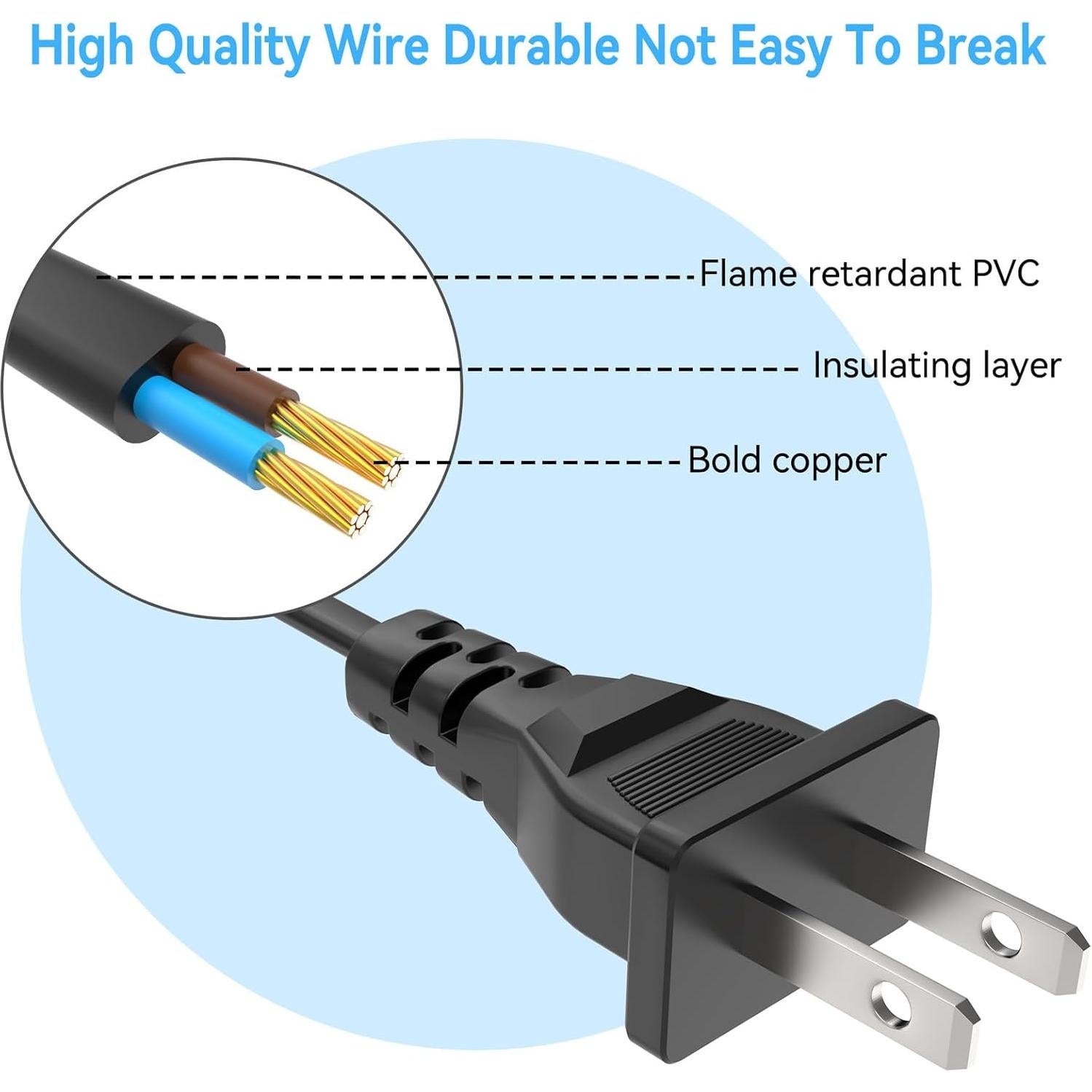 Cable de corriente CA para reproductor Panasonic DMR-EH69
