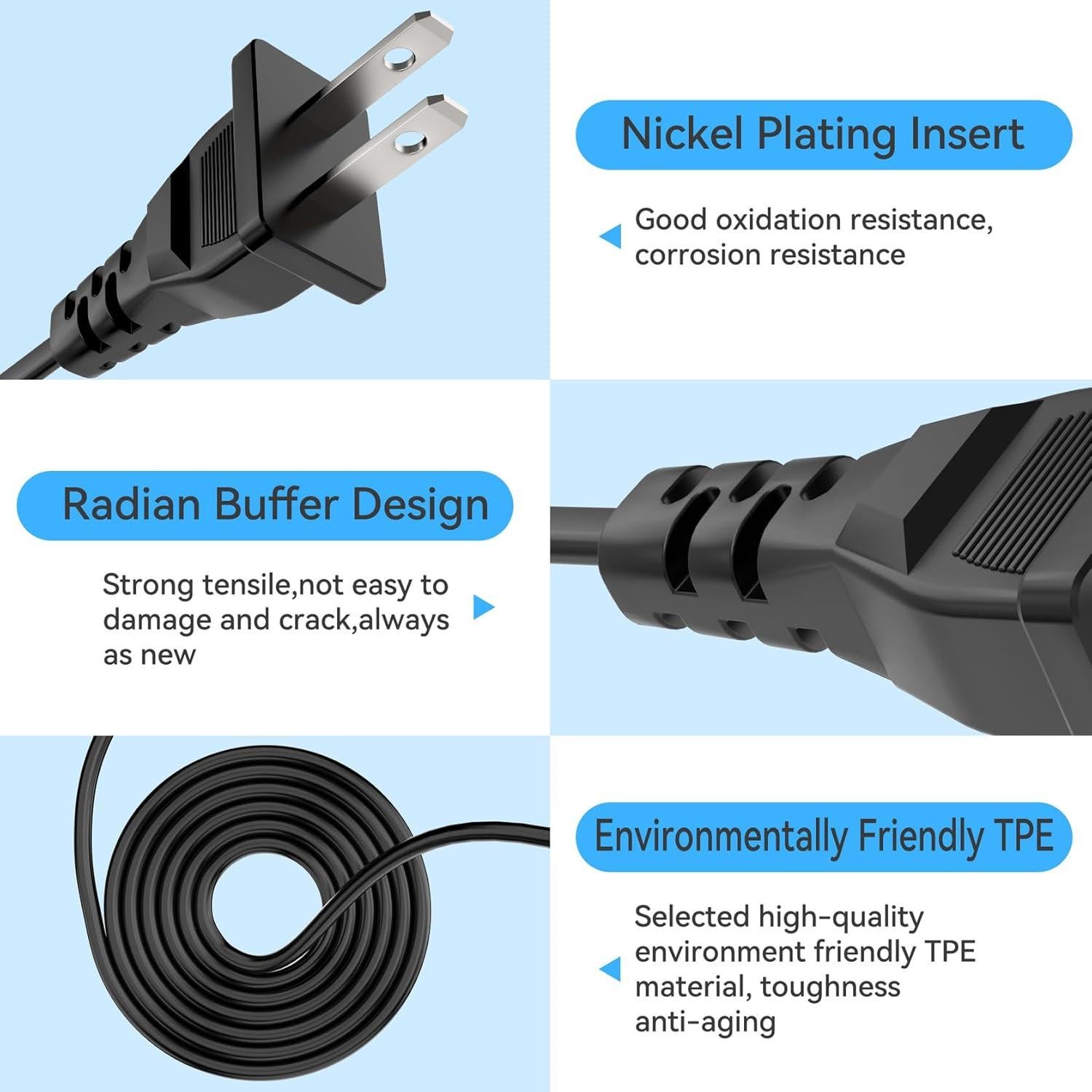 Cable de corriente CA para reproductor Panasonic DMR-EH69