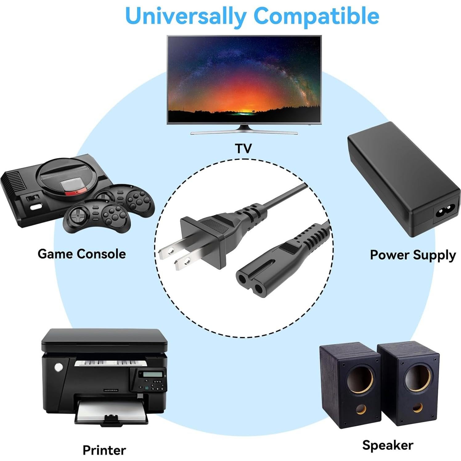 Cable de corriente CA para reproductor Panasonic DMR-EH69