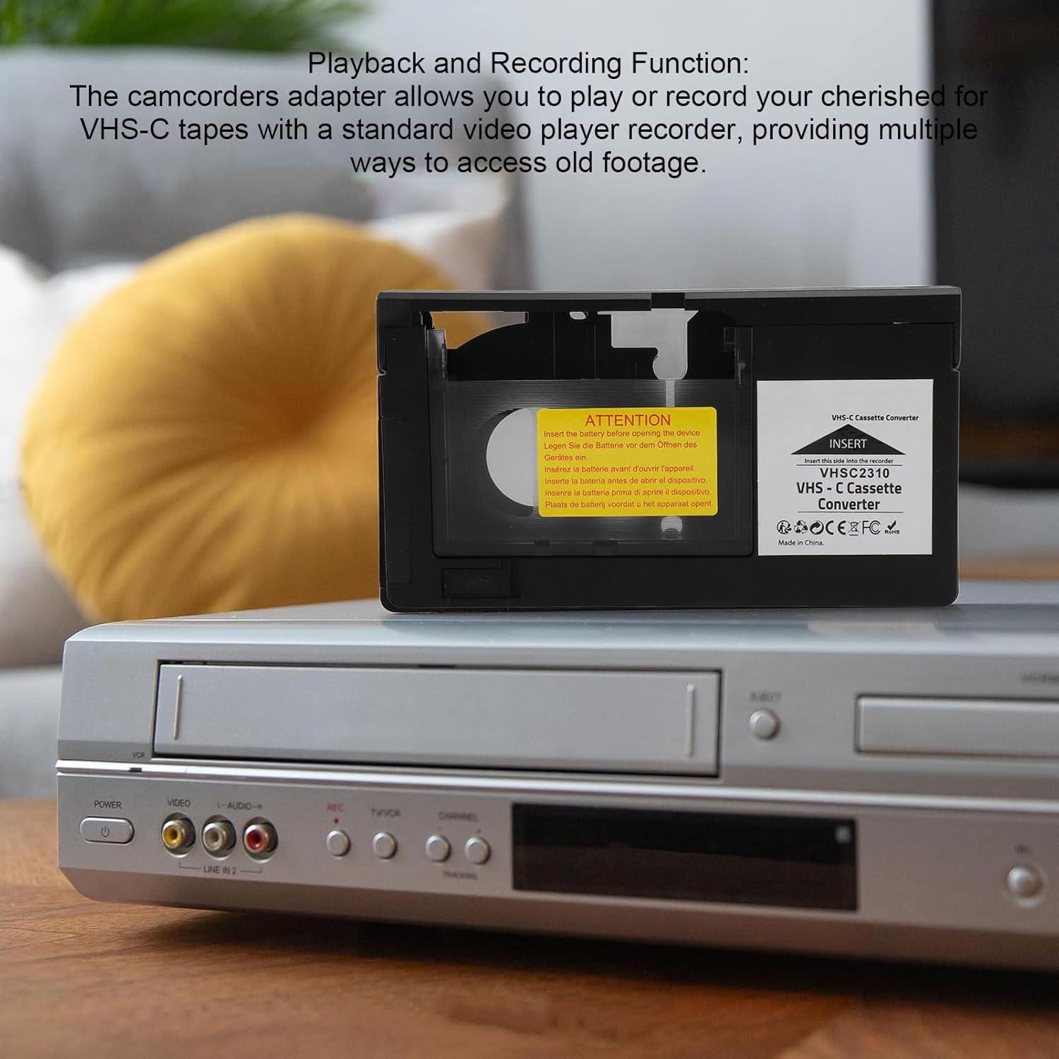 Adaptador VHS-C a VHS LICAVEY con grabación y reproducción