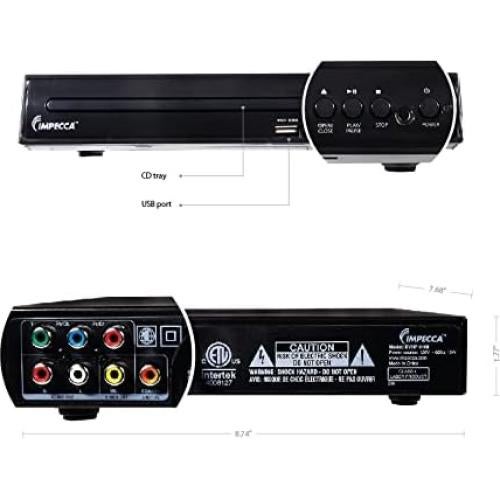 Reproductor de DVD Compacto Impecca DVHP-9109 USB Multi-Región