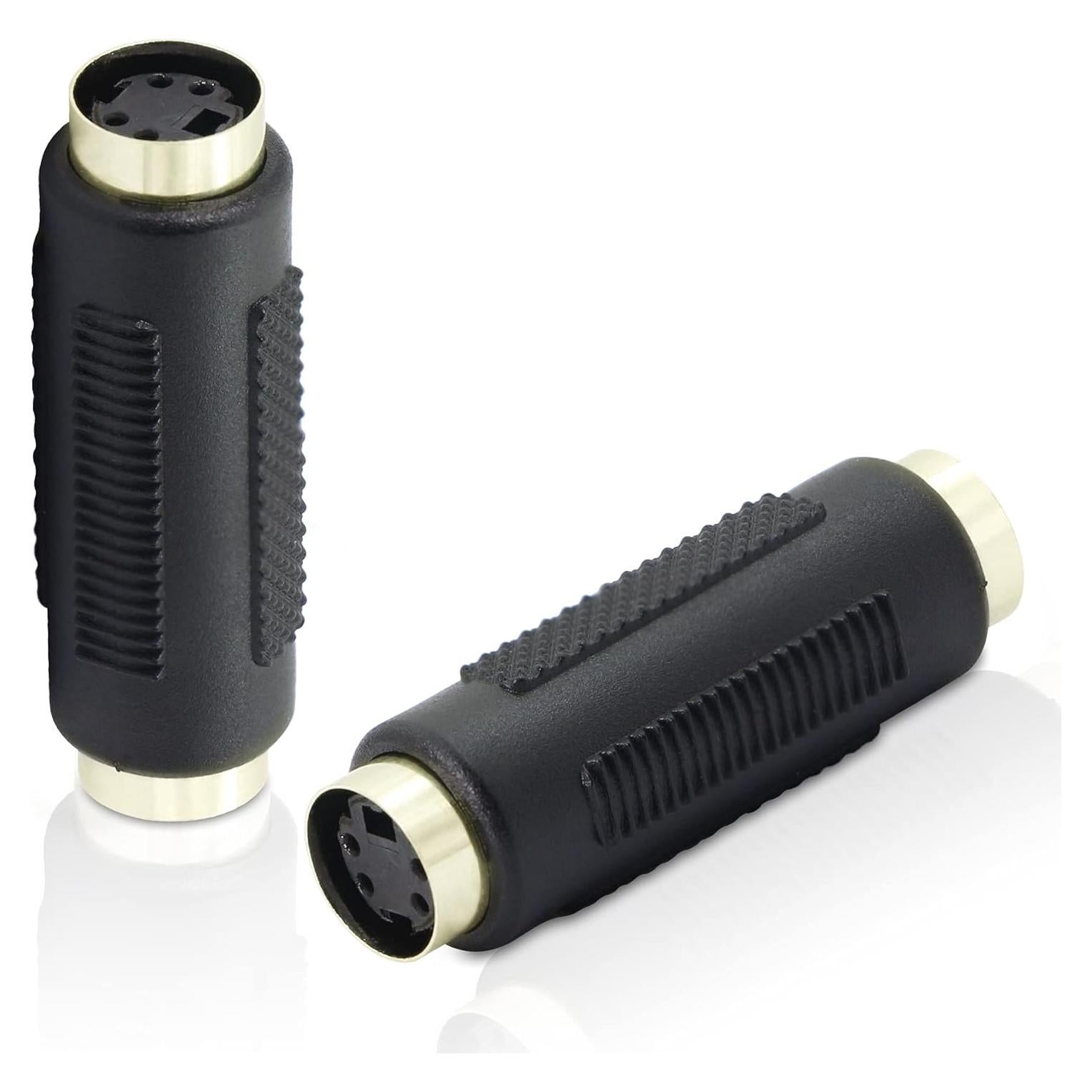 Adaptador S-Video Femenino a Femenino YACSEJAO 2Pack Conectores Dorados