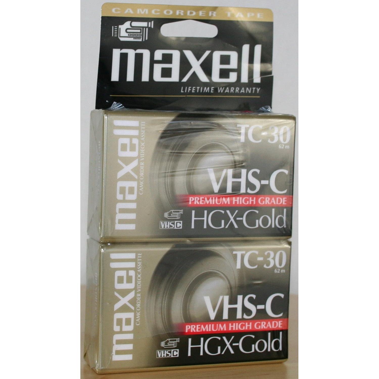 Casete de Video Maxell TC-30 HGX para Camcorder - 2 Paquete