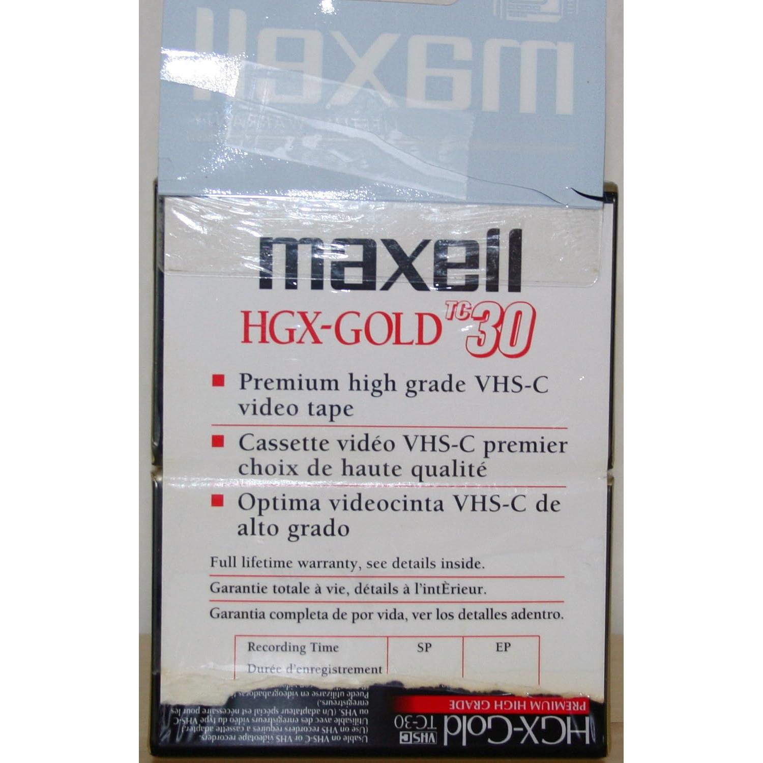 Casete de Video Maxell TC-30 HGX para Camcorder - 2 Paquete