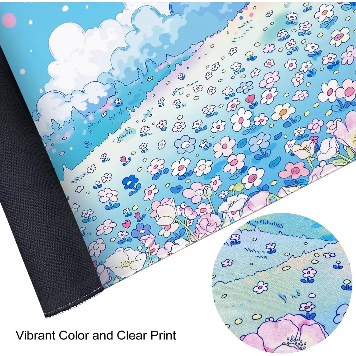 Alfombrilla de Ratón Gaming WSLUCKO Grande 90x40cm Azul