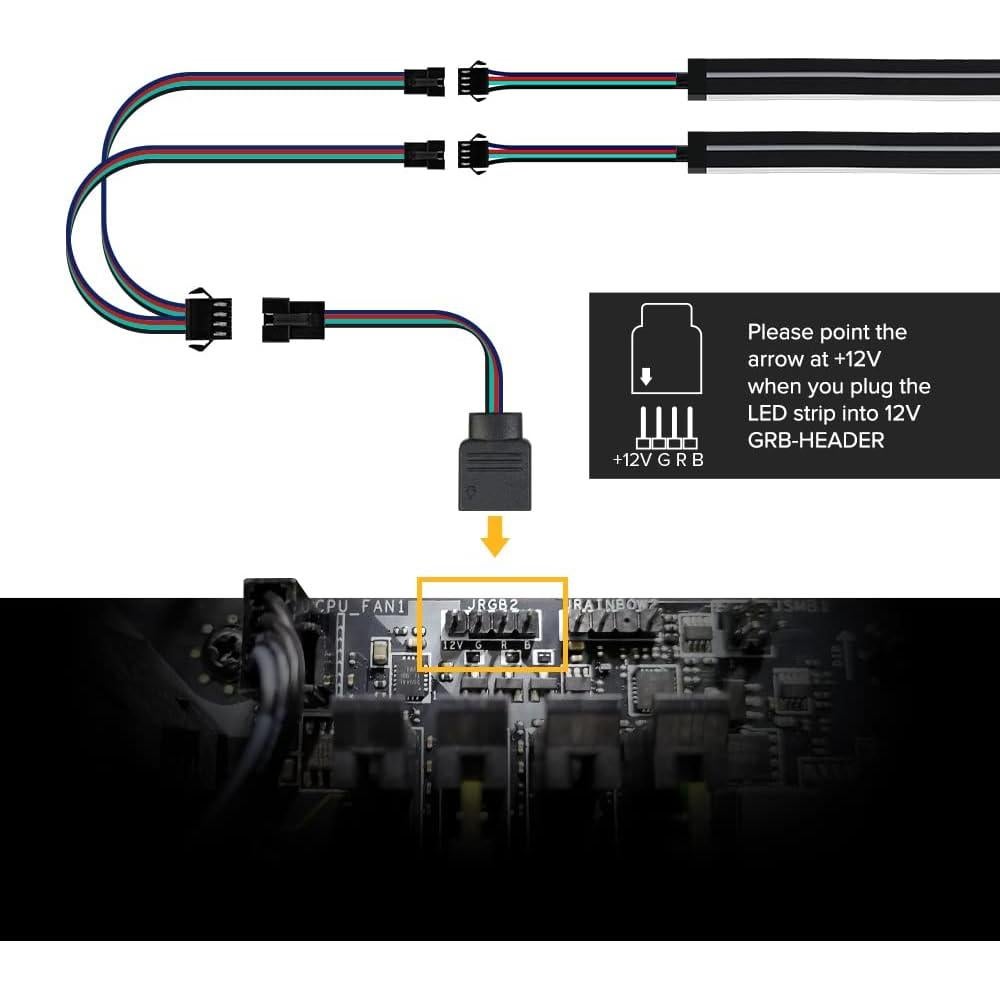 Tira LED RGB 50cm BTF-LIGHTING 12V 4PIN para PC