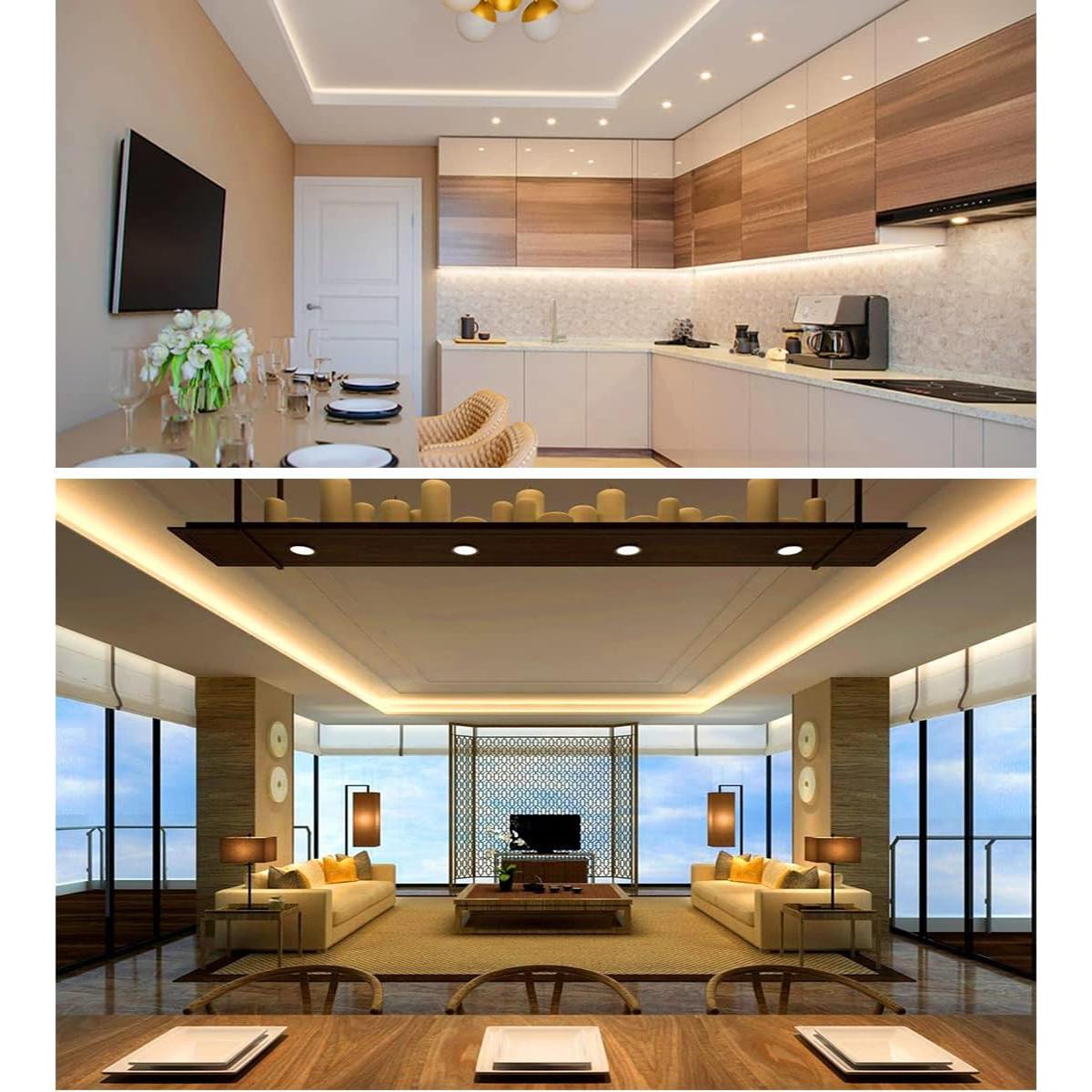 Tira de Luz LED COB 24V 5mm Blanca Cálida 3000K 5m 2000 LEDs