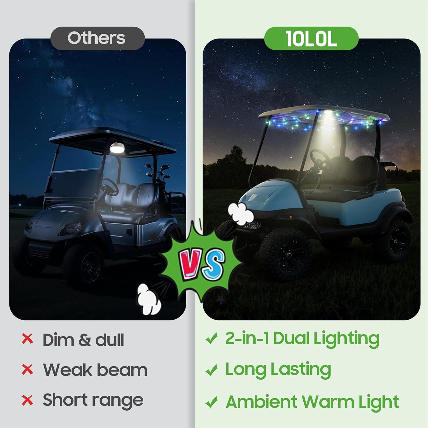 Luz de Techo Universal 10L0L para Carro de Golf con LED Neón 10M