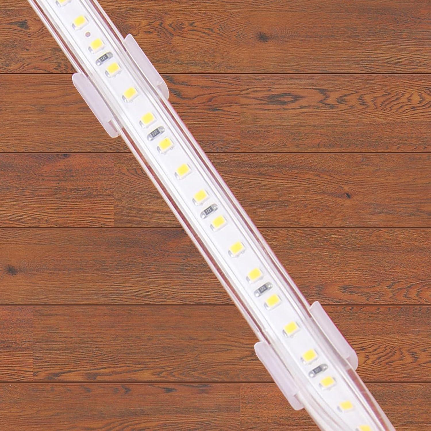 Clips de Montaje LED Neon MECCANIXITY Translúcido 50 Pzas