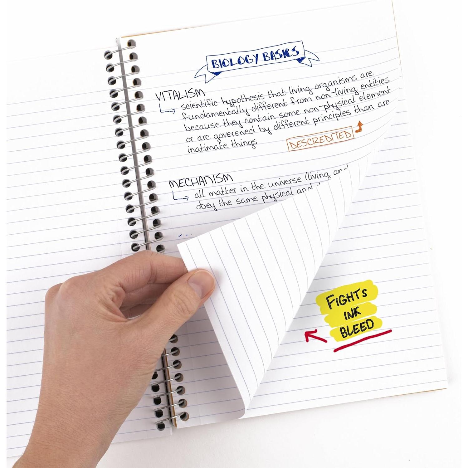 Cuaderno Espiral 2 Materias Five Star Púrpura 80 Hojas