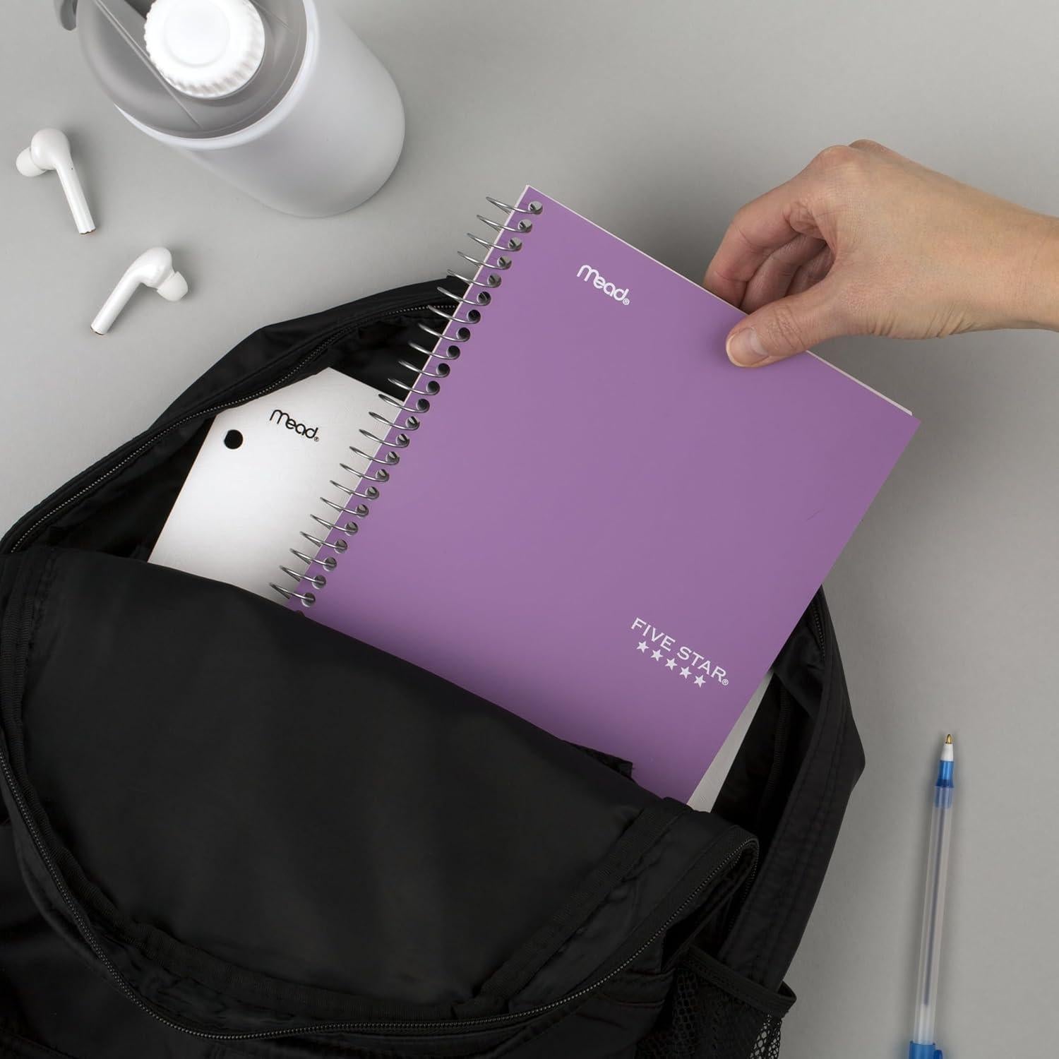 Cuaderno Espiral 2 Materias Five Star Púrpura 80 Hojas