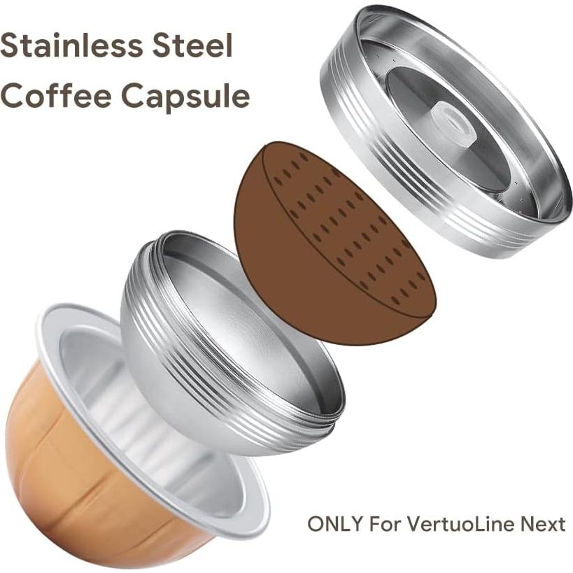 Cápsulas Reutilizables BENFUCHEN para Nespresso Vertuo Next 80/150/230ml