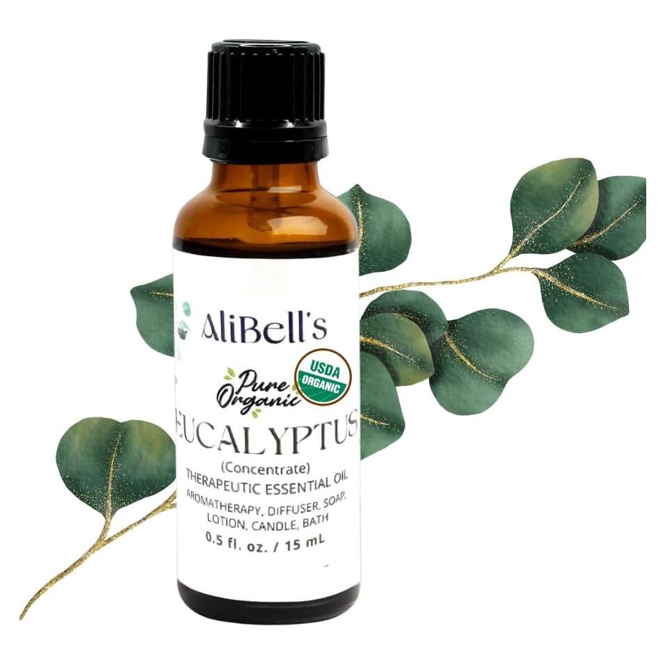 Aceite Esencial de Eucalipto AliBell 15 ml Orgánico para Difusor