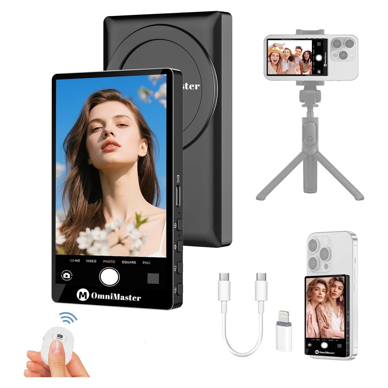 Monitor Trasero 4K OmniMaster para Selfies iPhone/Android