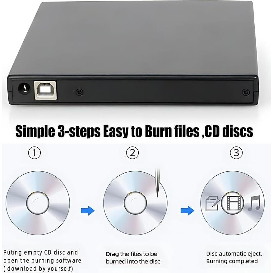 Unidad Externa de CD/DVD Gingo Slim DVDRW USB 2.0