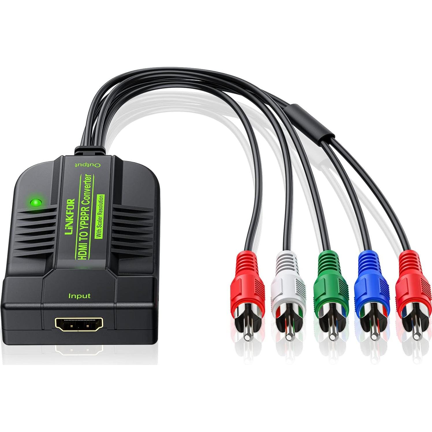 Convertidor HDMI a YPbPr 1080P LiNKFOR Adaptador 5RCA