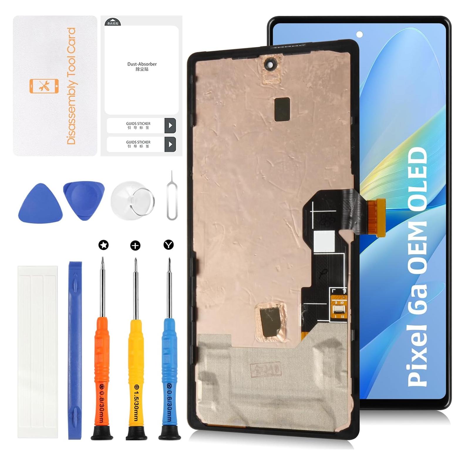 Pantalla OLED con Marco Negro para Google Pixel 6A 6.1"