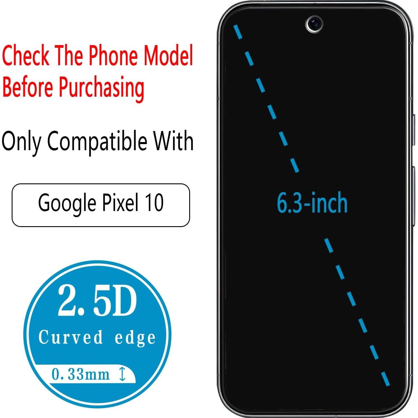 Protector de Pantalla Vidrio Templado Bencuku para Google Pixel 10