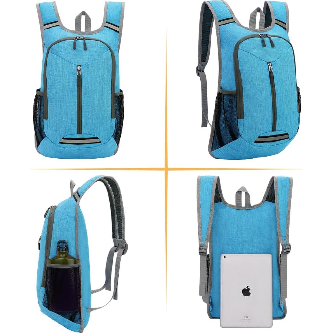 Mochila de Senderismo WEREWOLVES 15L Plegable Ligera Azul